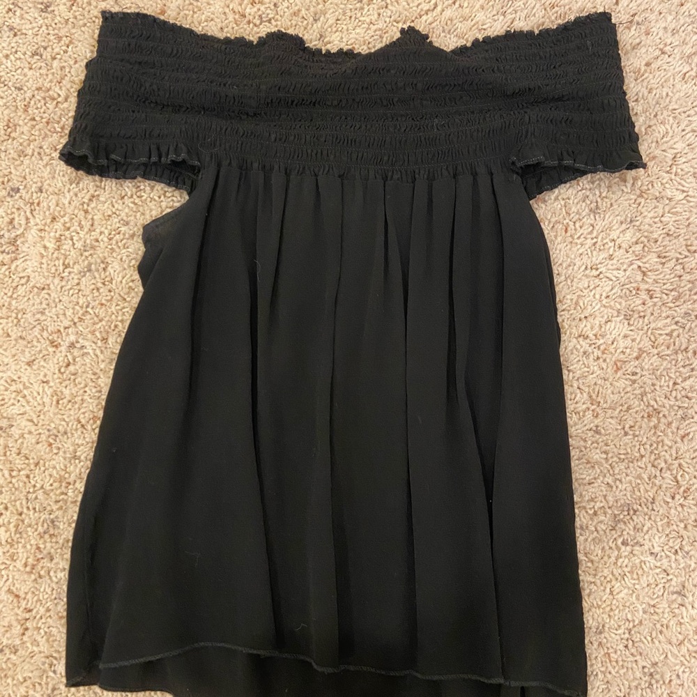 Black off the shoulder top